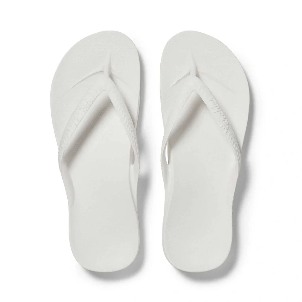 Archies Arch Support Flip Flops White Size M9 W10 New With Tags